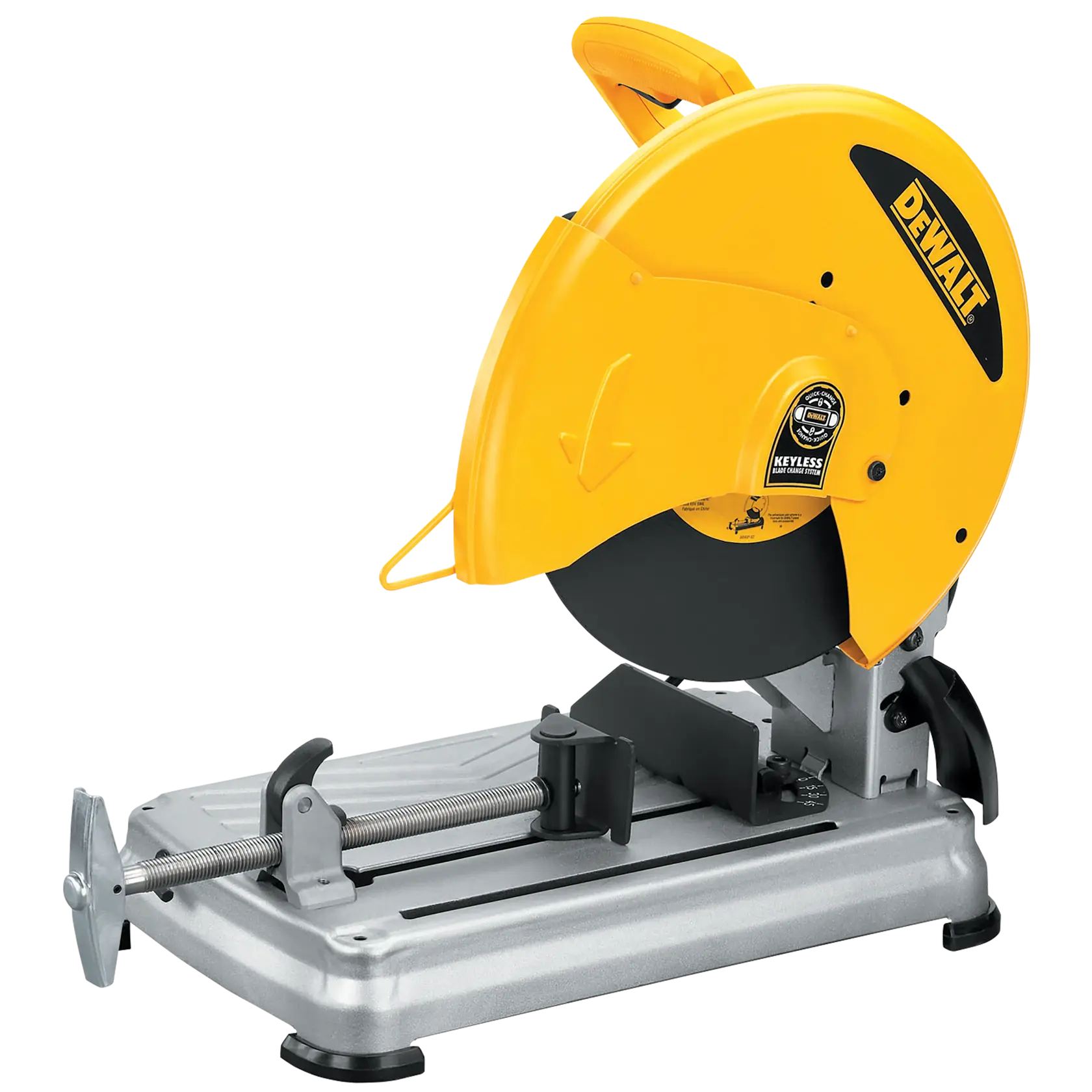 Logotipo de DEWALT centrado sobre un fondo blanco.